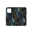 Wild Floral Vegan Leather — Folio Wallet Case for iPhone — Finnaij