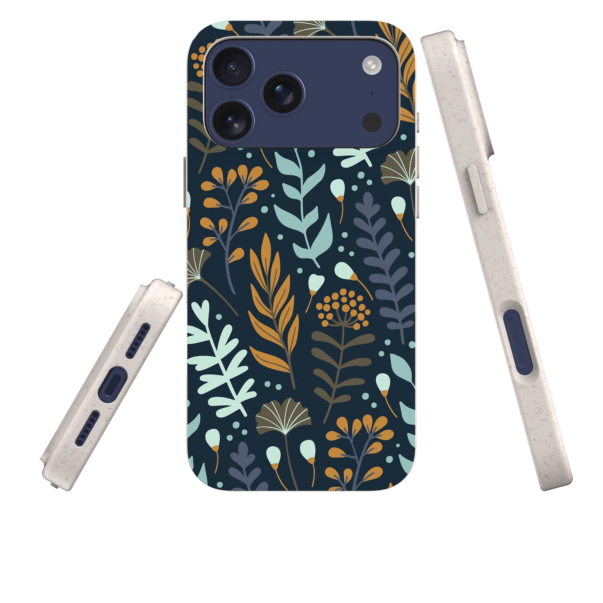 Wild Floral — iPhone Bio-degradable Case — Three Quarter — Finnaij