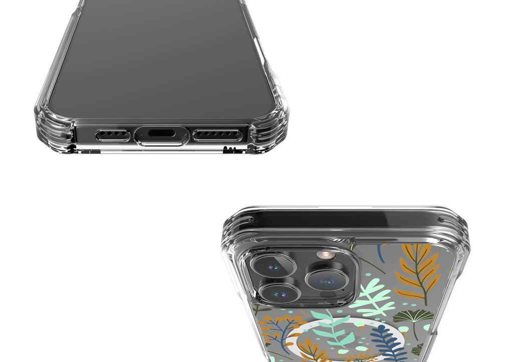 Wild Floral — Magsafe Clear Impact Case for iPhone — Finnaij