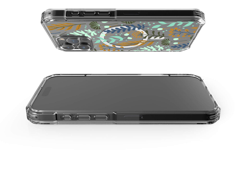 Wild Floral — Magsafe Clear Impact Case for iPhone — Finnaij
