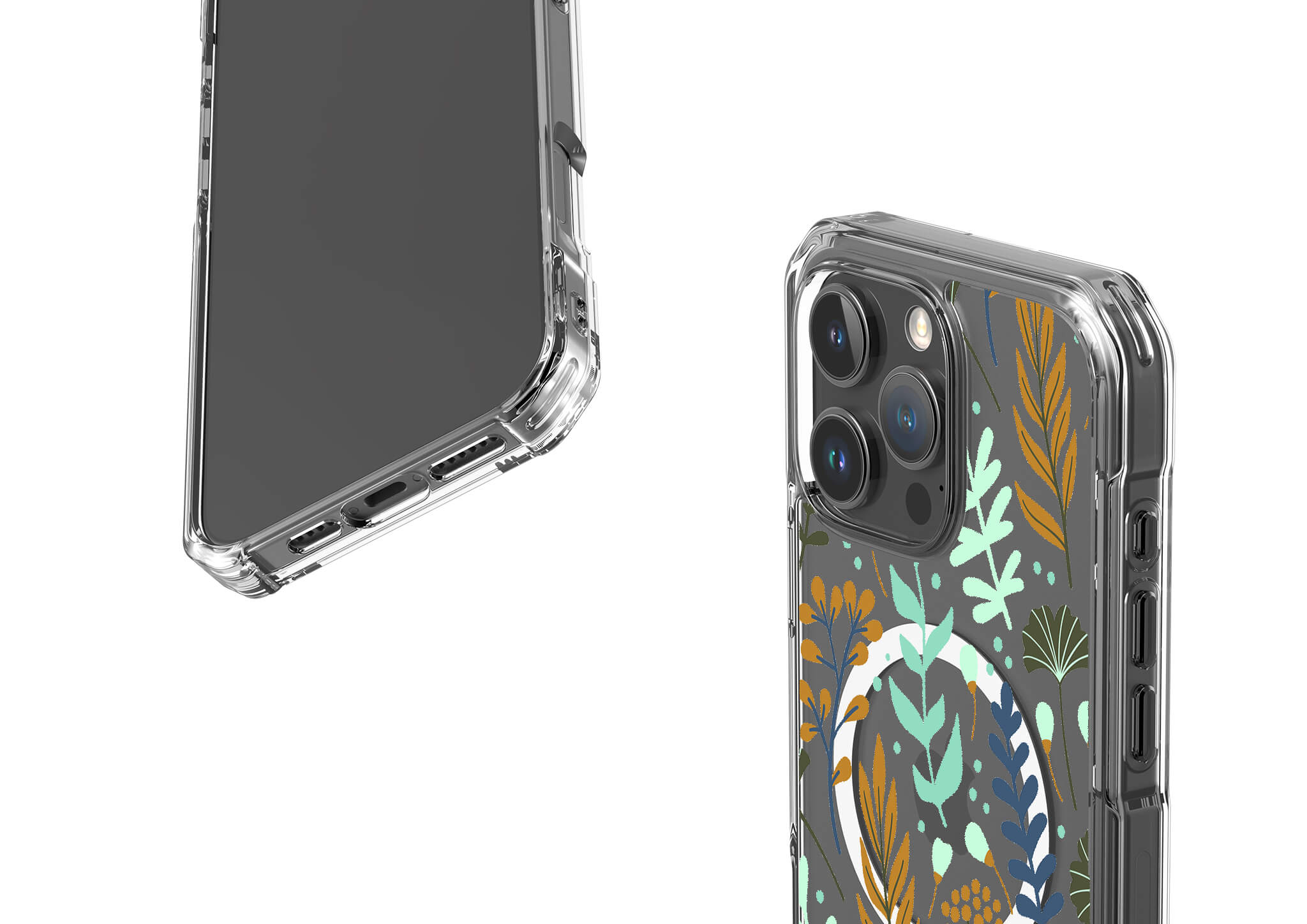 Wild Floral — Magsafe Clear Impact Case for iPhone — Finnaij
