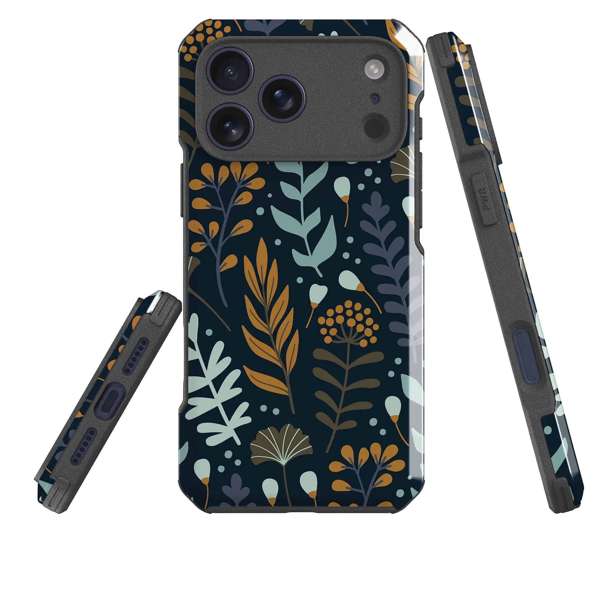 Wild Floral — Impact Armour MagSafe Case for iPhone — Three Quarter — Finnaij