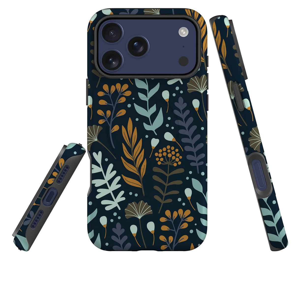 Wild Floral — Magsafe Tough Case for iPhone — Three Quarter — Finnaij