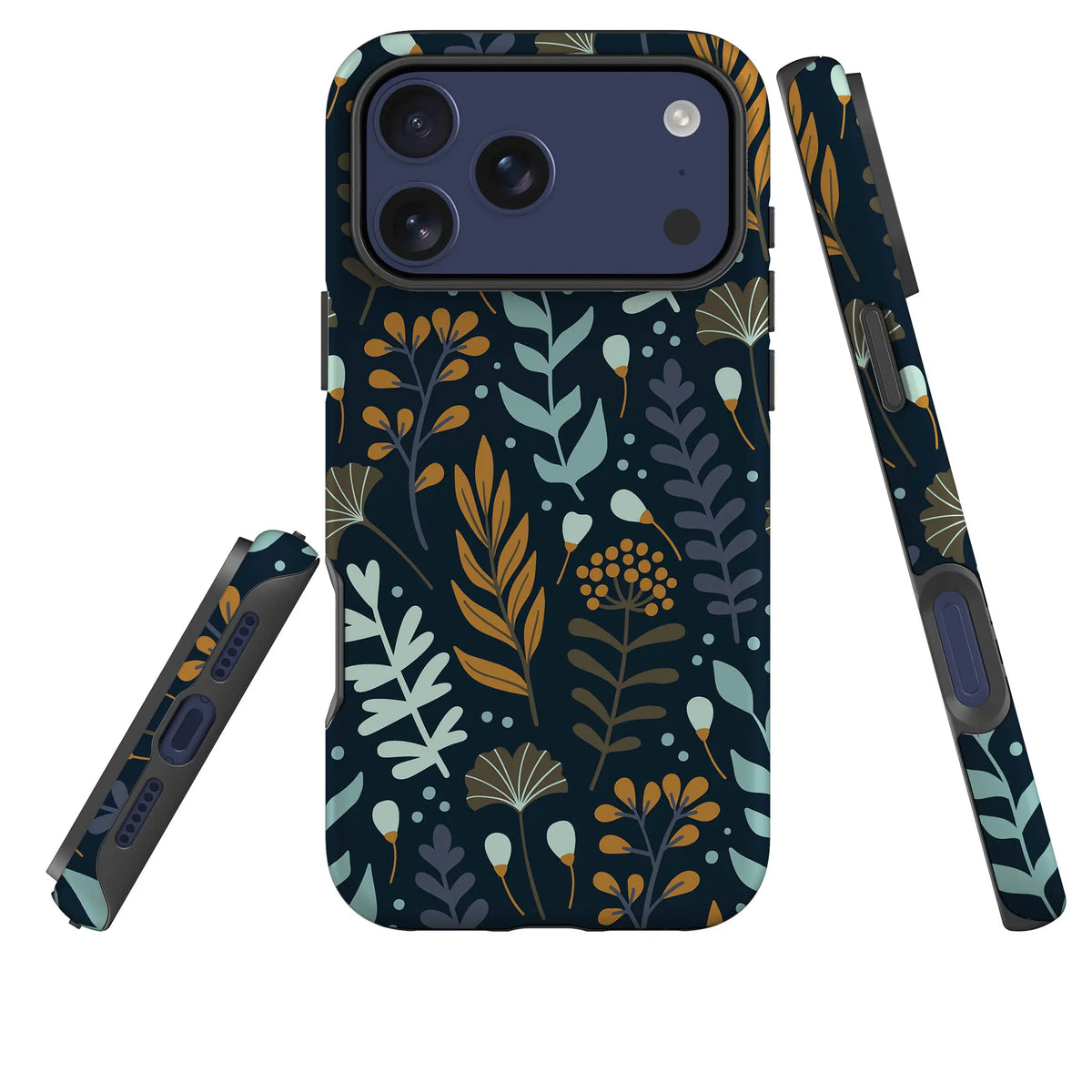 Wild Floral — Tough Case for iPhone — Three Quarter — Finnaij