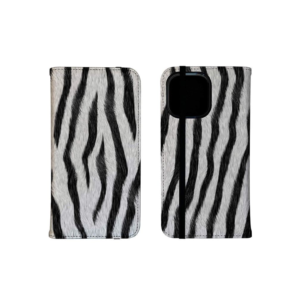 Zebra Groove Vegan Leather Folio Wallet Case — Finnaij