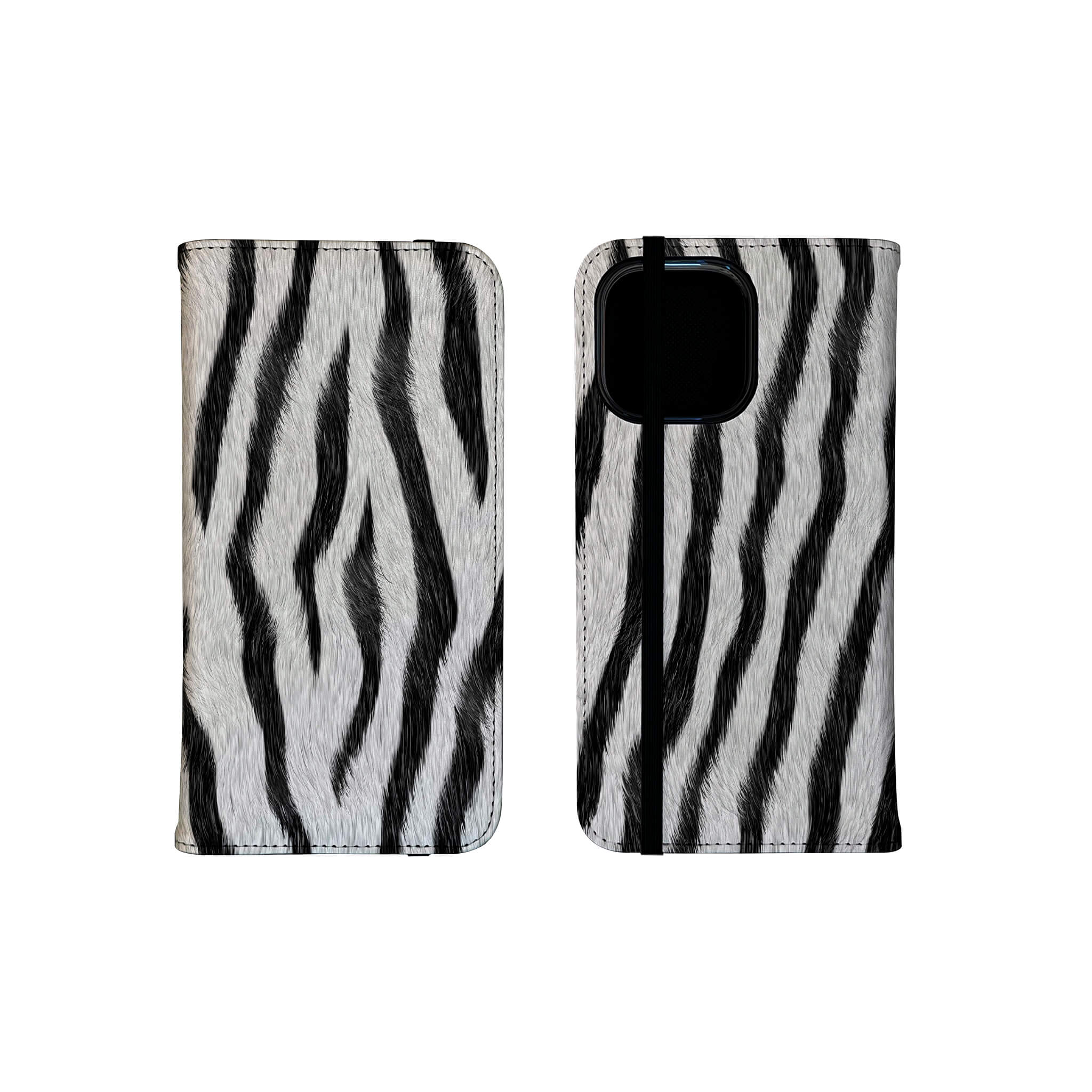 Zebra Groove Vegan Leather Folio Wallet Case — Finnaij