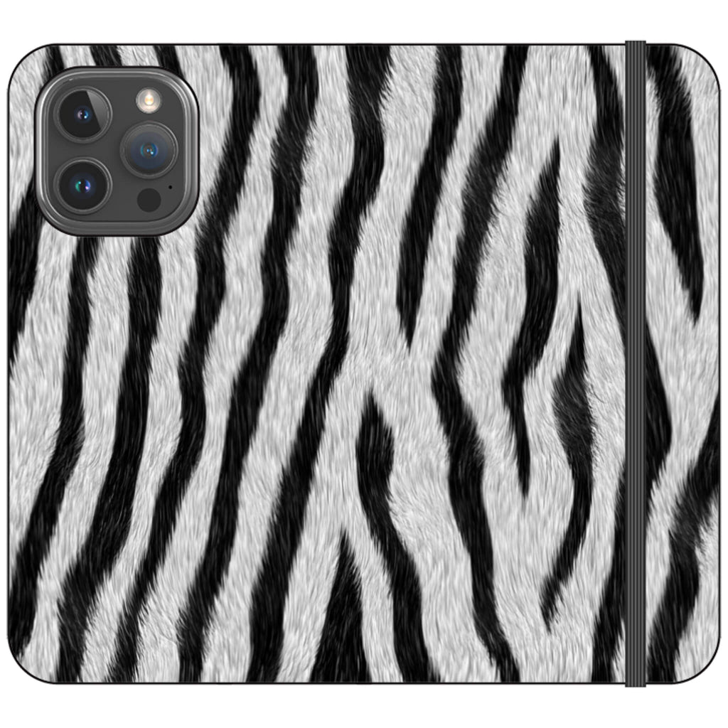 Zebra Groove Vegan Leather Folio Wallet Case — Finnaij
