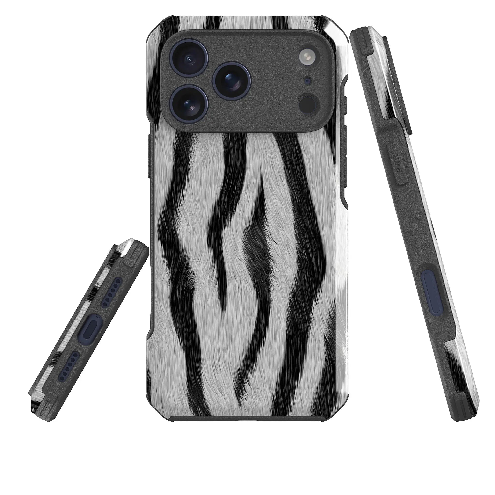 Zebra Groove — Impact Armour MagSafe Case for iPhone — Three Quarter — Finnaij