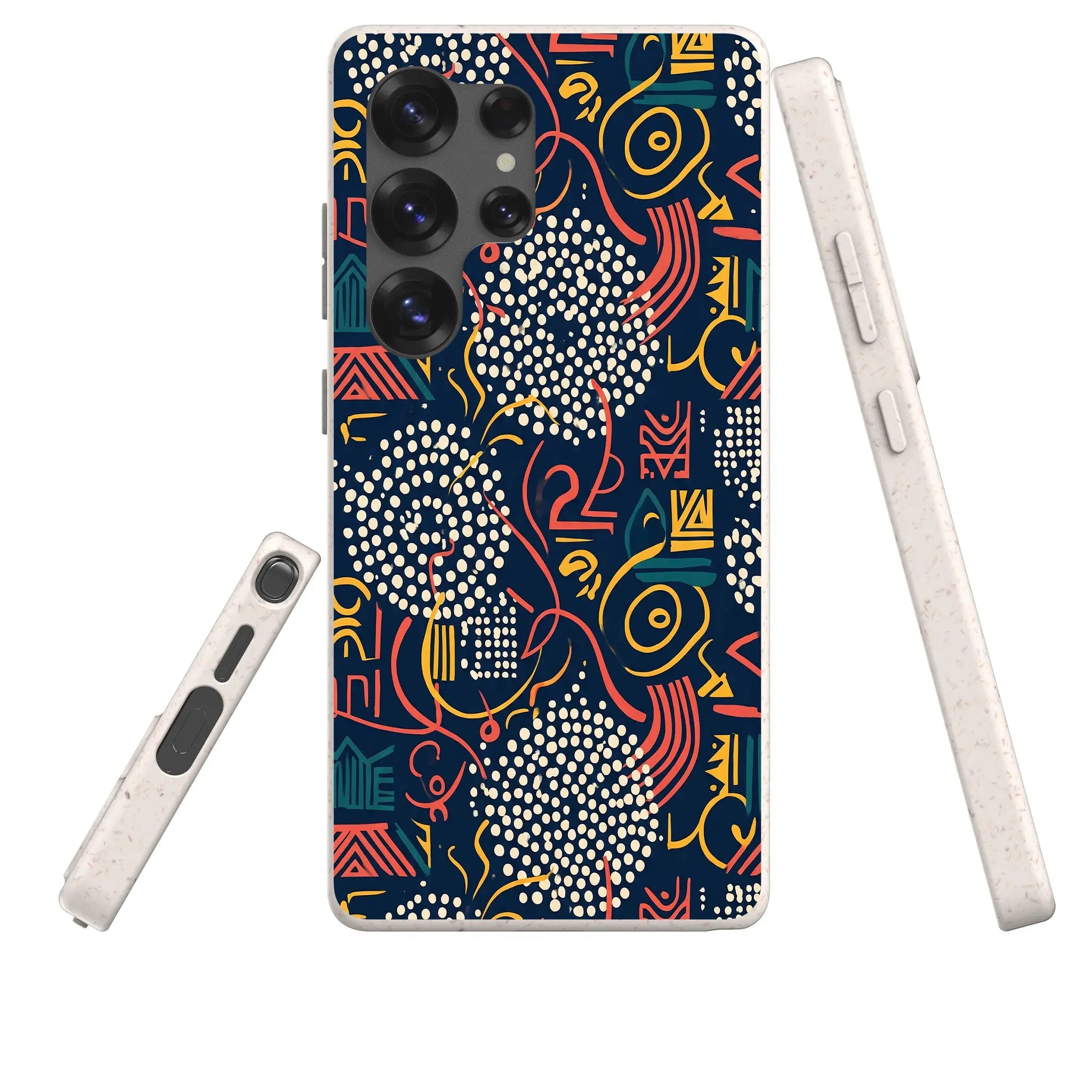 Adire Nightfall by Ada Okoye — Samsung Galaxy Bio-degradable Case — Three Quarter — Finnaij