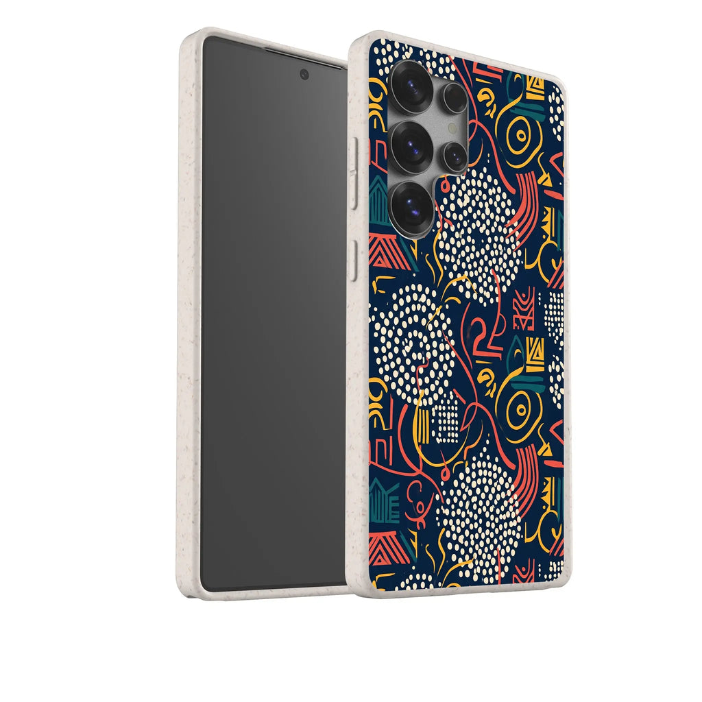 Adire Nightfall by Ada Okoye — Samsung Galaxy Bio-degradable Case — Finnaij