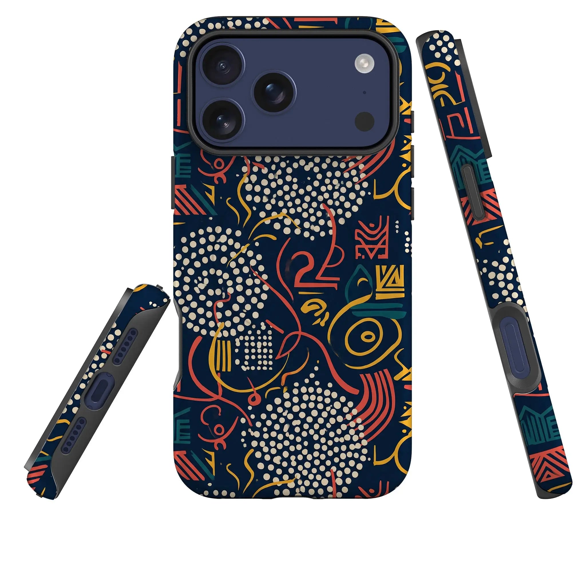 Adire Nightfall by Ada Okoye — Magsafe Tough Case for iPhone — Three Quarter — Finnaij