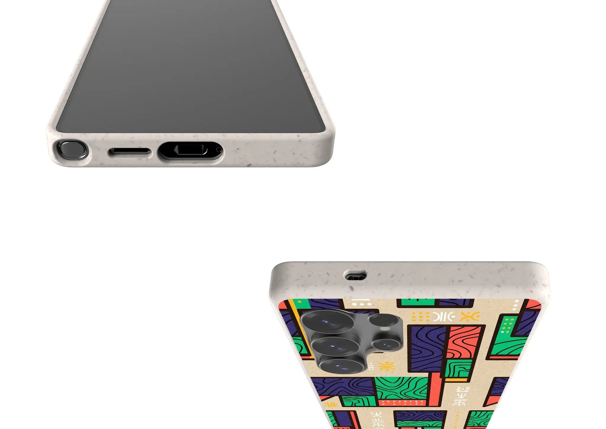 Ankara Blocks on Sand by Ada Okoye — Samsung Galaxy Bio-degradable Case — Finnaij