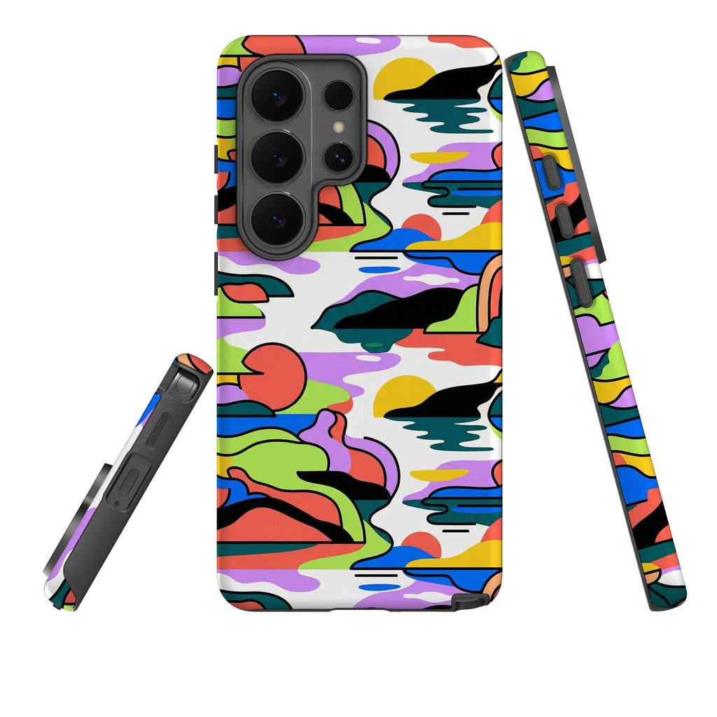 Archipelago Color Motion by Salla Niemi — Tough Case for Samsung — Three Quarter — Finnaij