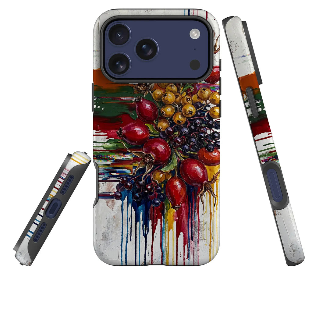 Autumn Berries and Botanicals by Frida Lövström — Tough Case for iPhone — Three Quarter — Finnaij