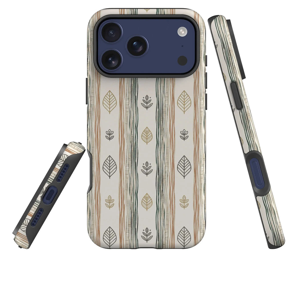 Birch Linen Harmony by Elsi Vaarala — Tough Case for iPhone — Three Quarter — Finnaij