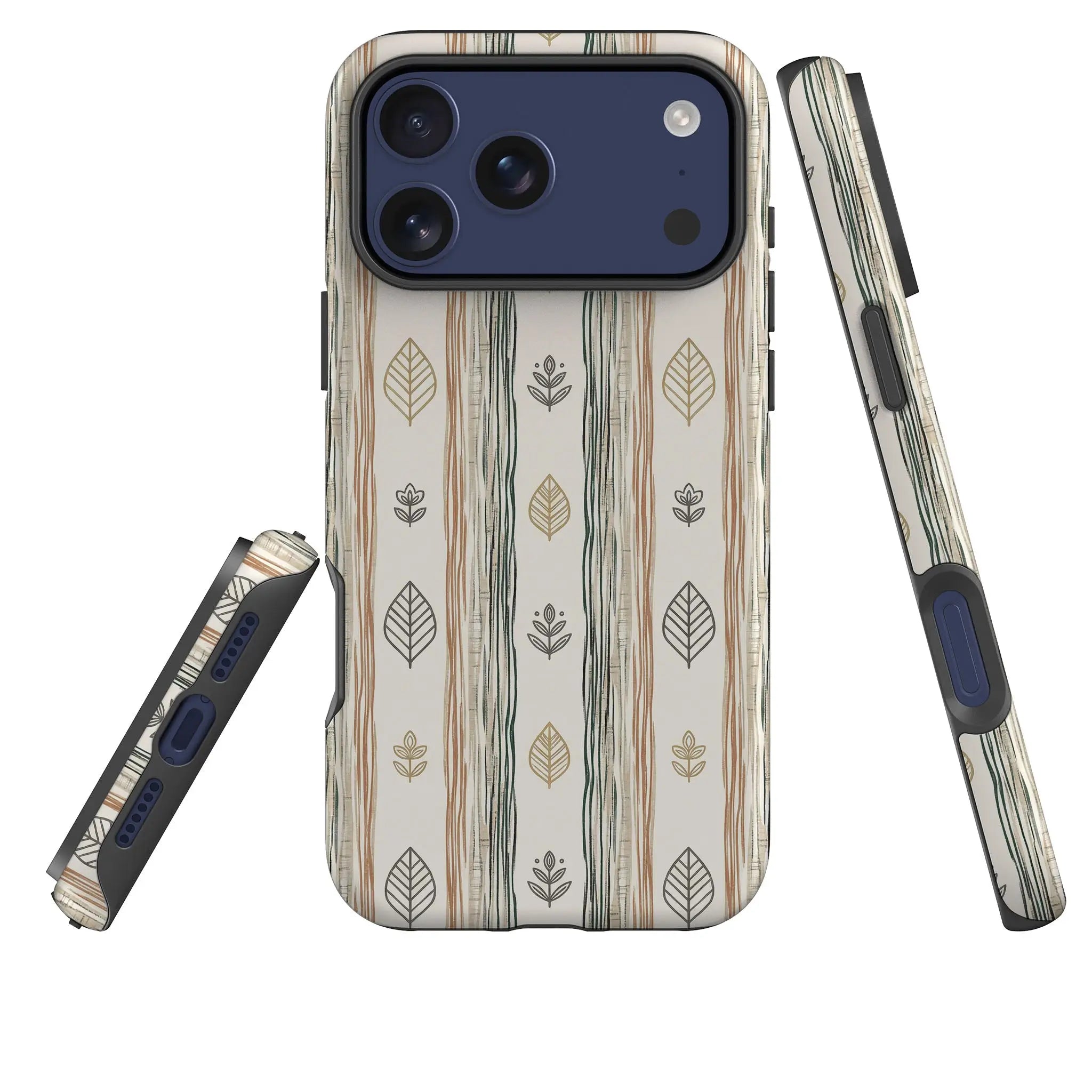 Birch Linen Harmony by Elsi Vaarala — Tough Case for iPhone — Three Quarter — Finnaij