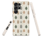 Birch and Linen Pattern by Elsi Vaarala — Samsung Galaxy Bio-degradable Case — Three Quarter — Finnaij