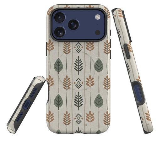Birch and Linen Pattern by Elsi Vaarala — Magsafe Tough Case for iPhone — Three Quarter — Finnaij