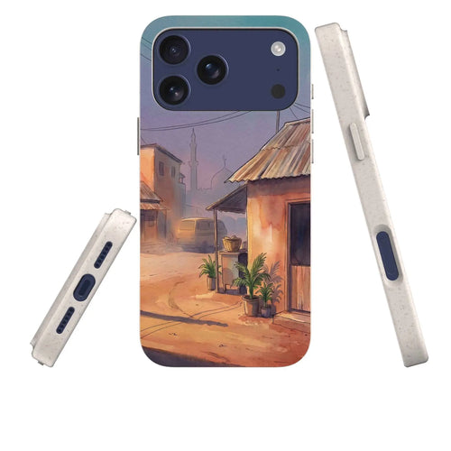 City Edge Quiet Street by Tobi Akinyemi — iPhone Bio-degradable Case — Three Quarter — Finnaij