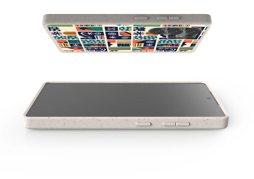 Coastal Indigo Tiles by Ada Okoye — Samsung Galaxy Bio-degradable Case — Finnaij