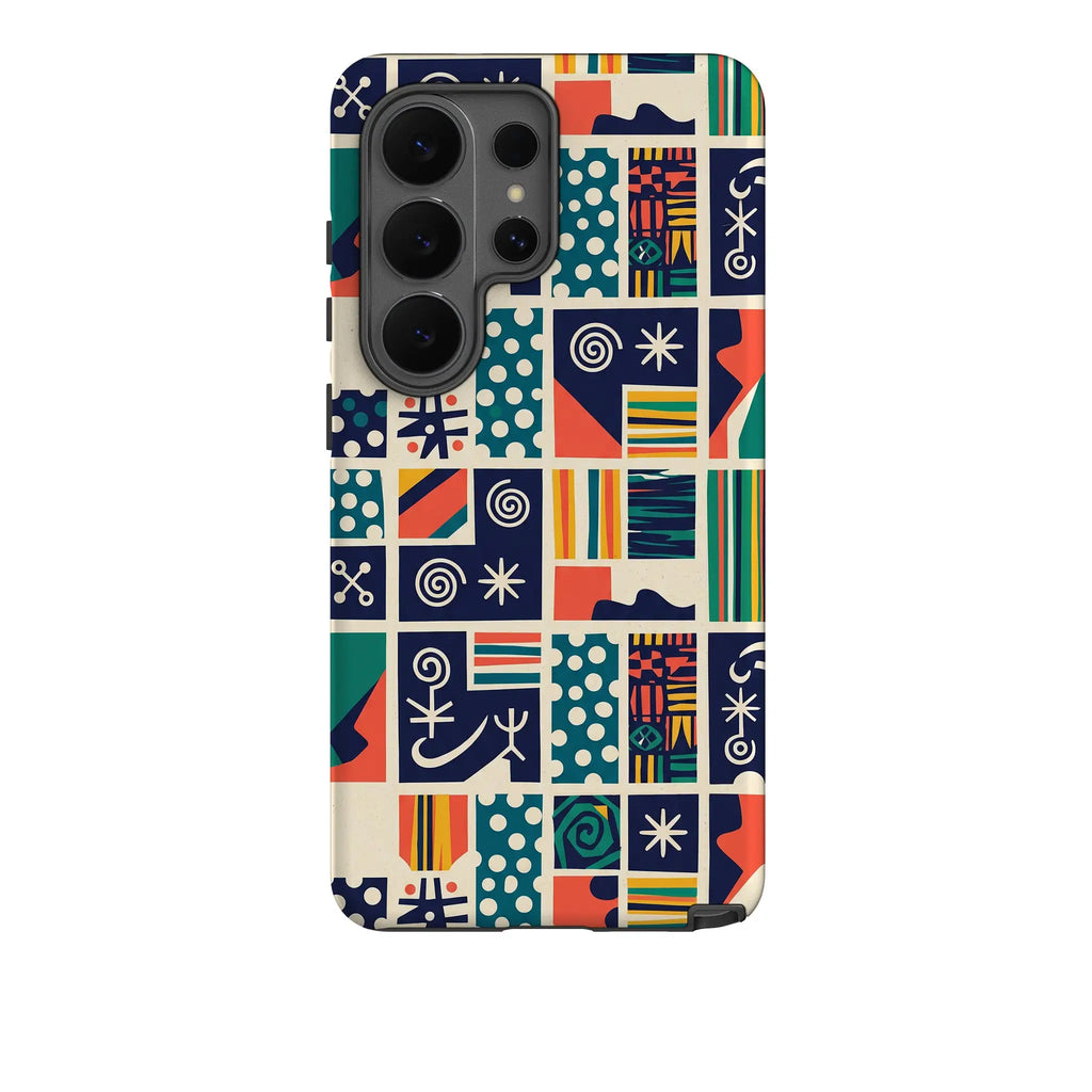 Coastal Indigo Tiles by Ada Okoye — Tough Case for Samsung — Finnaij