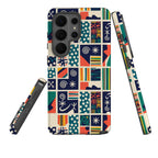 Coastal Indigo Tiles by Ada Okoye — Tough Case for Samsung — Three Quarter — Finnaij