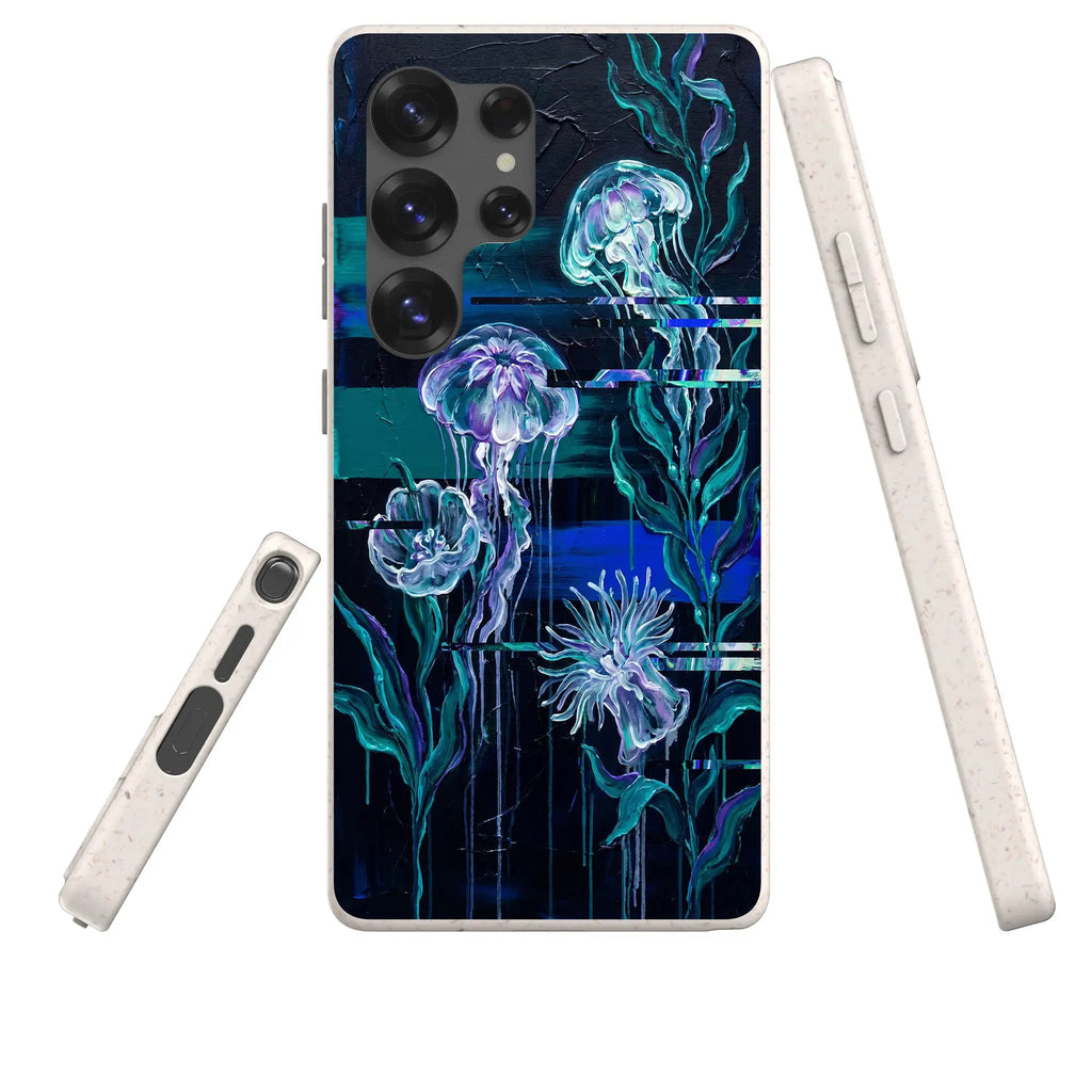 Deep-Sea Underwater Botanical Fantasy by Frida Lövström — Samsung Galaxy Bio-degradable Case — Three Quarter — Finnaij