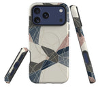 Frozen Lake Geometry by Elsi Vaarala — Magsafe Tough Case for iPhone — Three Quarter — Finnaij