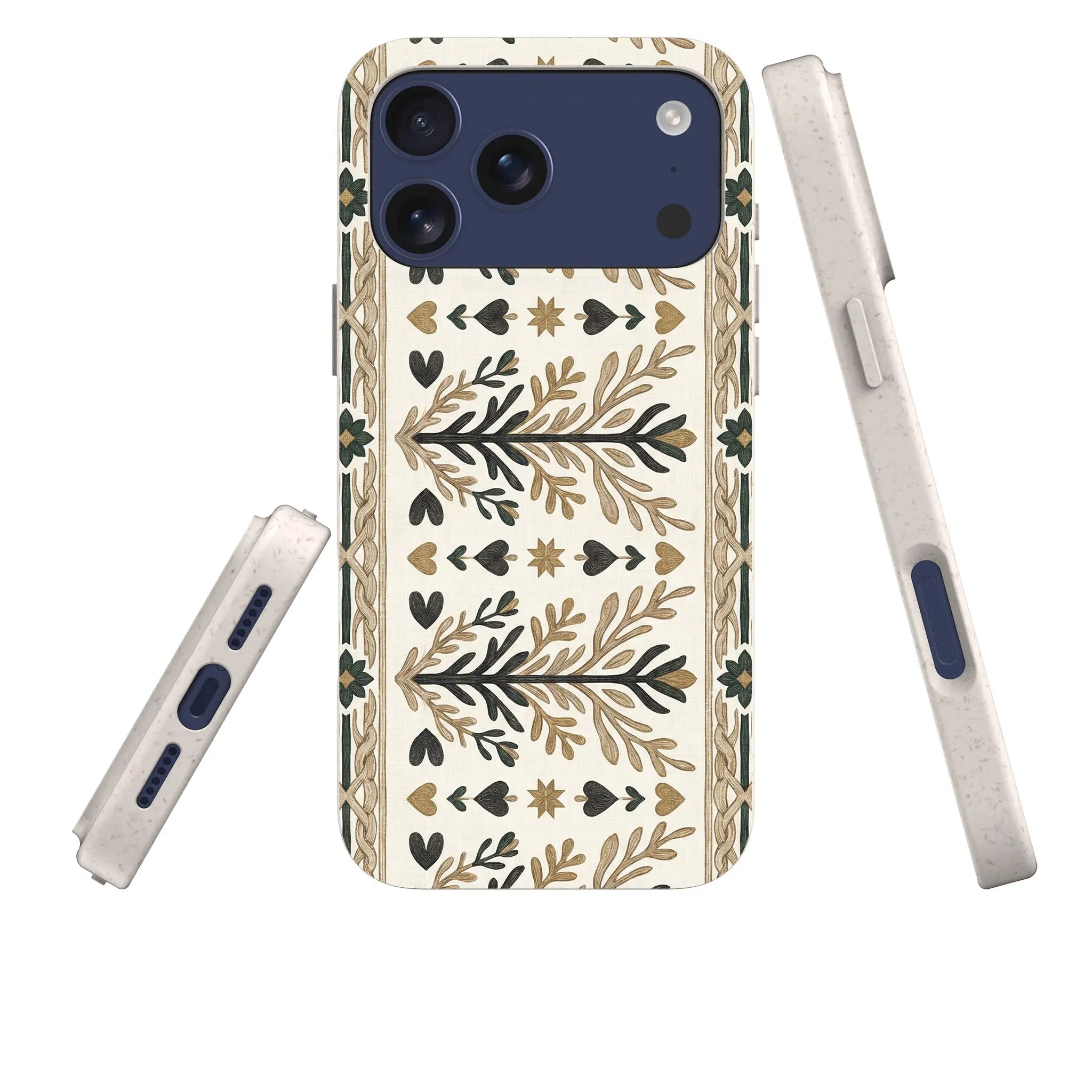 Heritage Border by Elsi Vaarala — iPhone Bio-degradable Case — Three Quarter — Finnaij