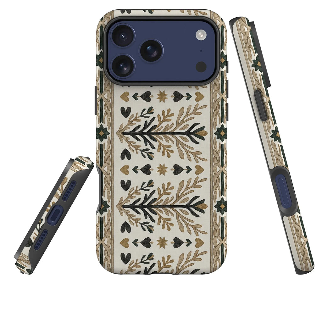 Heritage Border by Elsi Vaarala — Tough Case for iPhone — Three Quarter — Finnaij