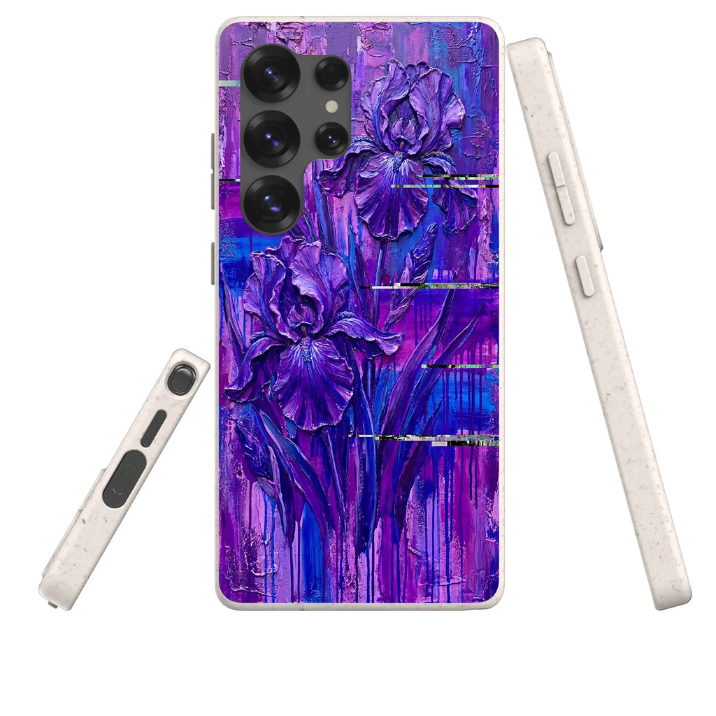 Iris Flowers by Frida Lövström — Samsung Galaxy Bio-degradable Case — Three Quarter — Finnaij