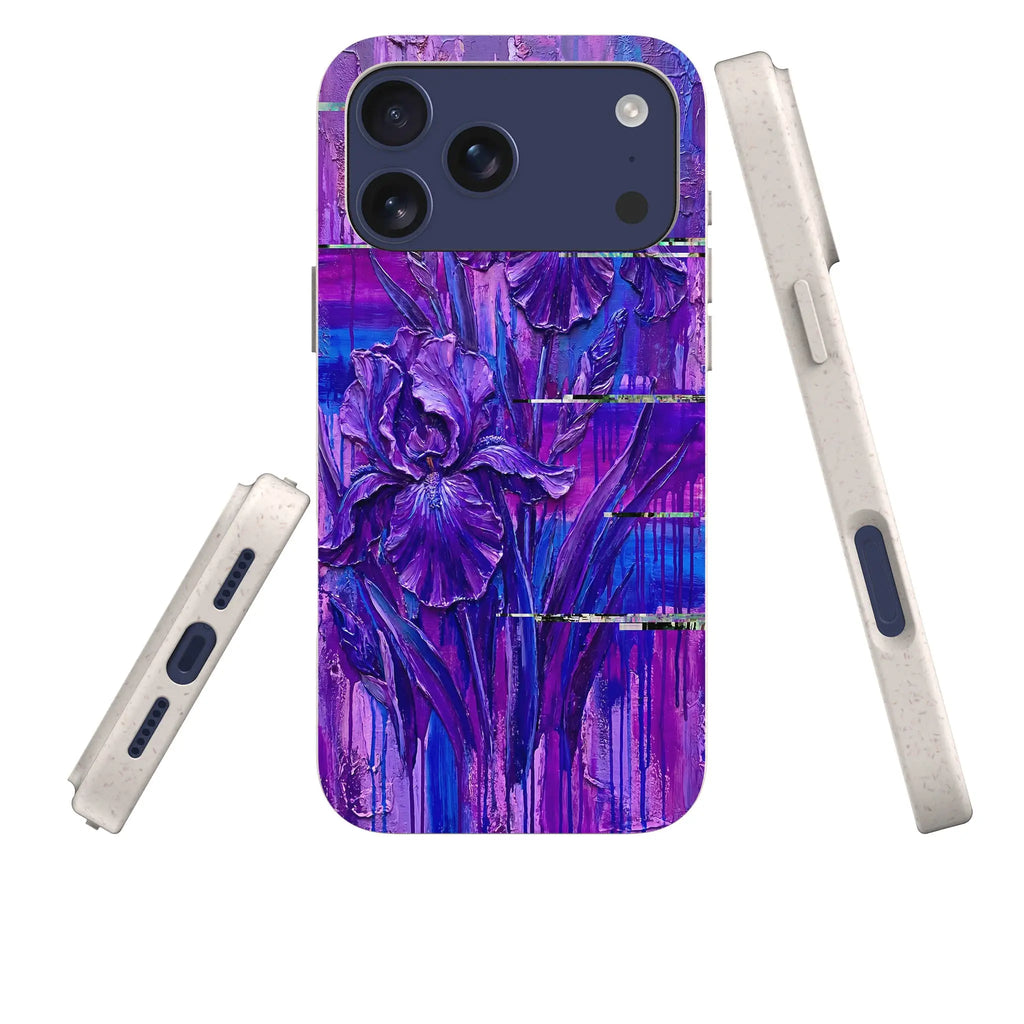Iris Flowers by Frida Lövström — iPhone Bio-degradable Case — Three Quarter — Finnaij