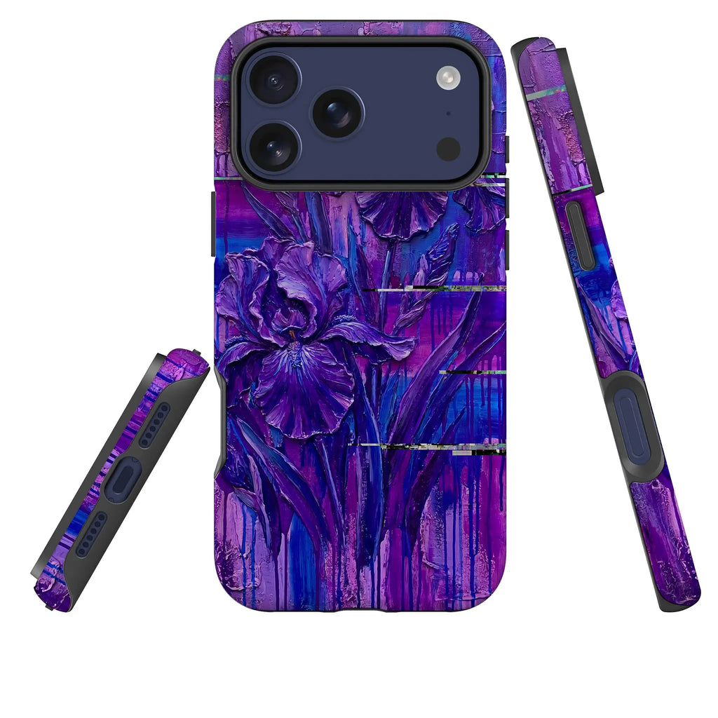 Iris Flowers by Frida Lövström — Tough Case for iPhone — Three Quarter — Finnaij