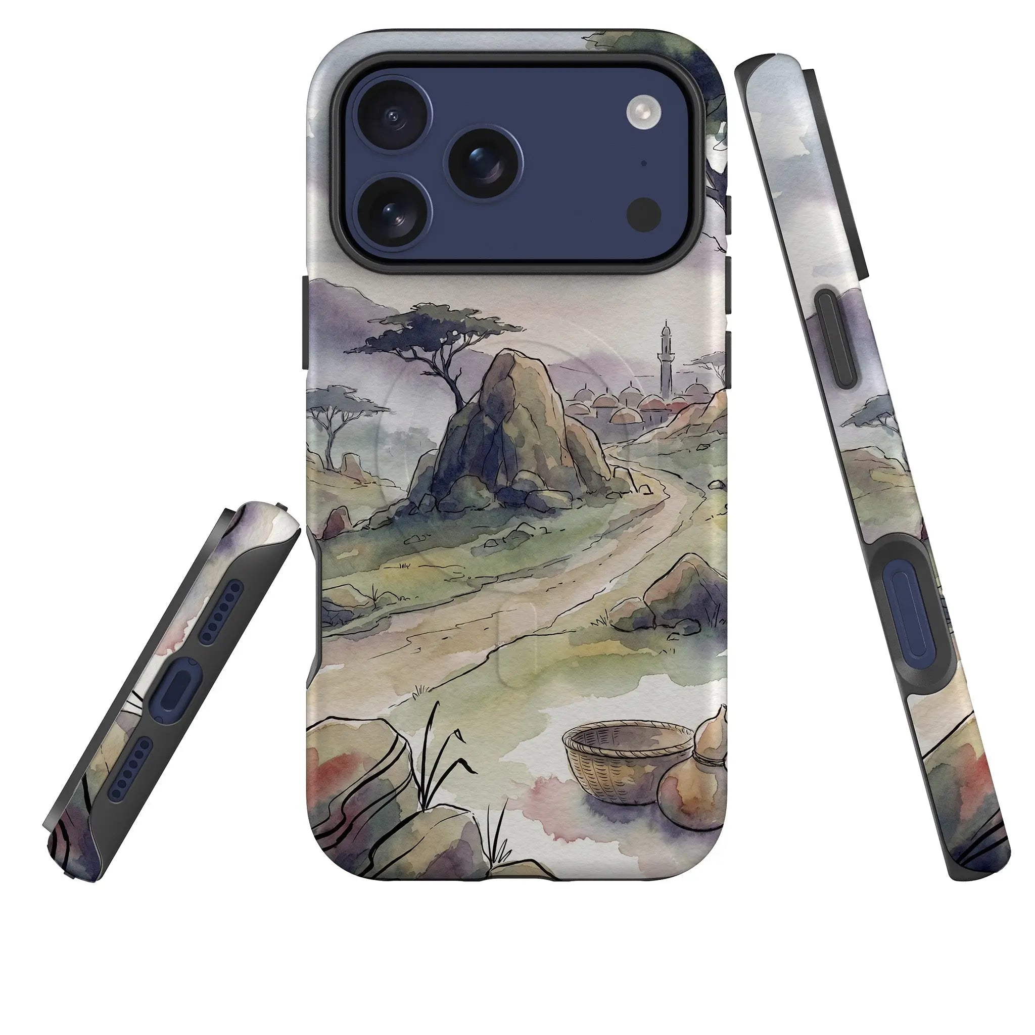 Jos Plateau Cool Light by Tobi Akinyemi — MagSafe Tough Case for iPhone — Three Quarter — Finnaij