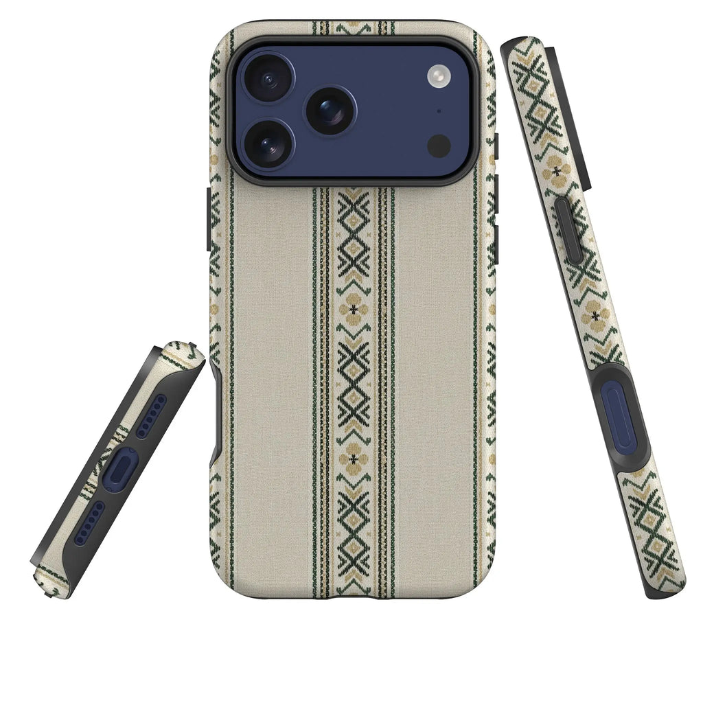 Karelian Ribbon Luxe by Elsi Vaarala — Tough Case for iPhone — Three Quarter — Finnaij