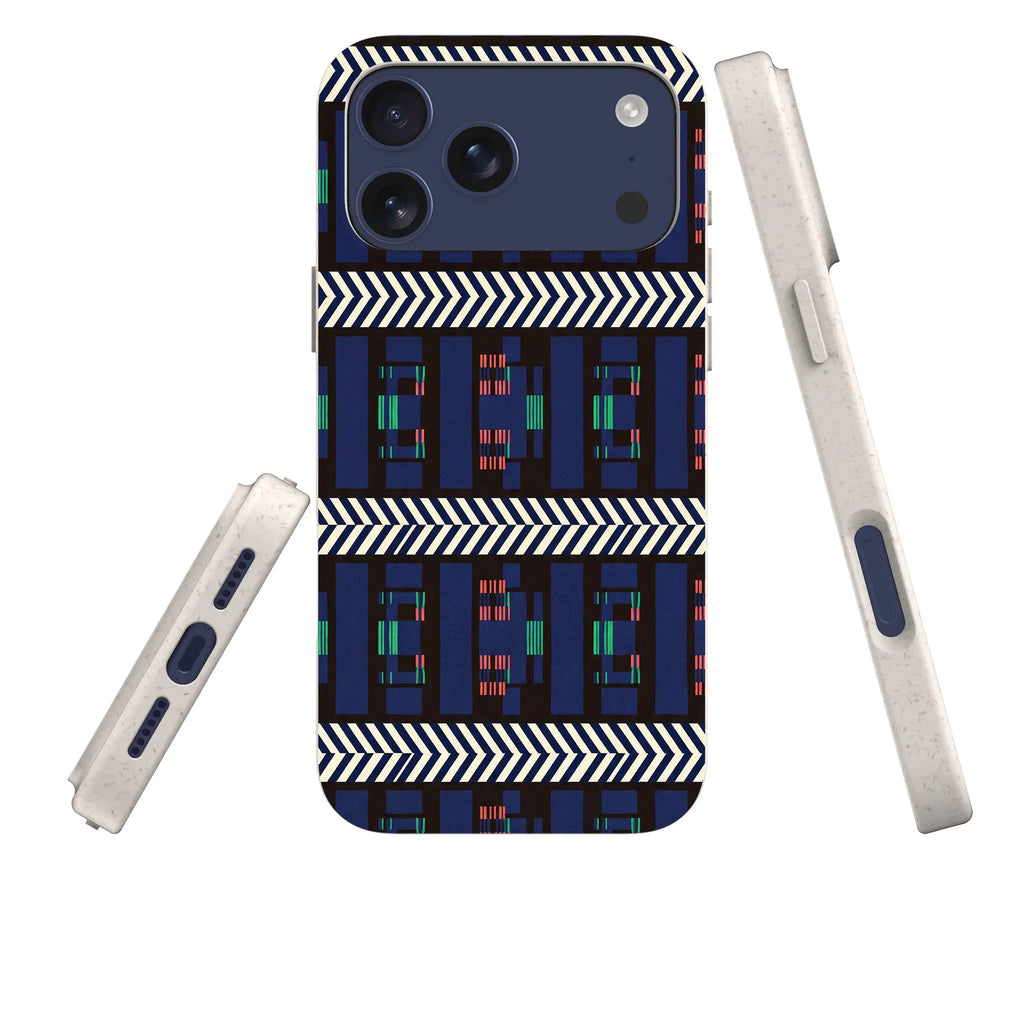 Midnight Aso-Oke by Ada Okoye — iPhone Bio-degradable Case — Three Quarter — Finnaij