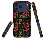 Nsibidi Pulse by Ada Okoye — Tough Case for iPhone — Three Quarter — Finnaij
