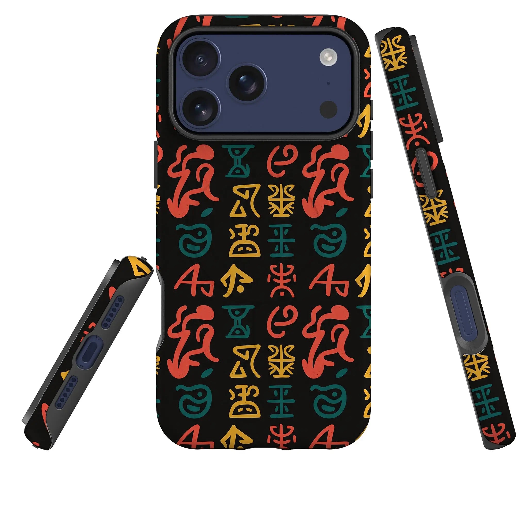 Nsibidi Pulse by Ada Okoye — Magsafe Tough Case for iPhone — Three Quarter — Finnaij