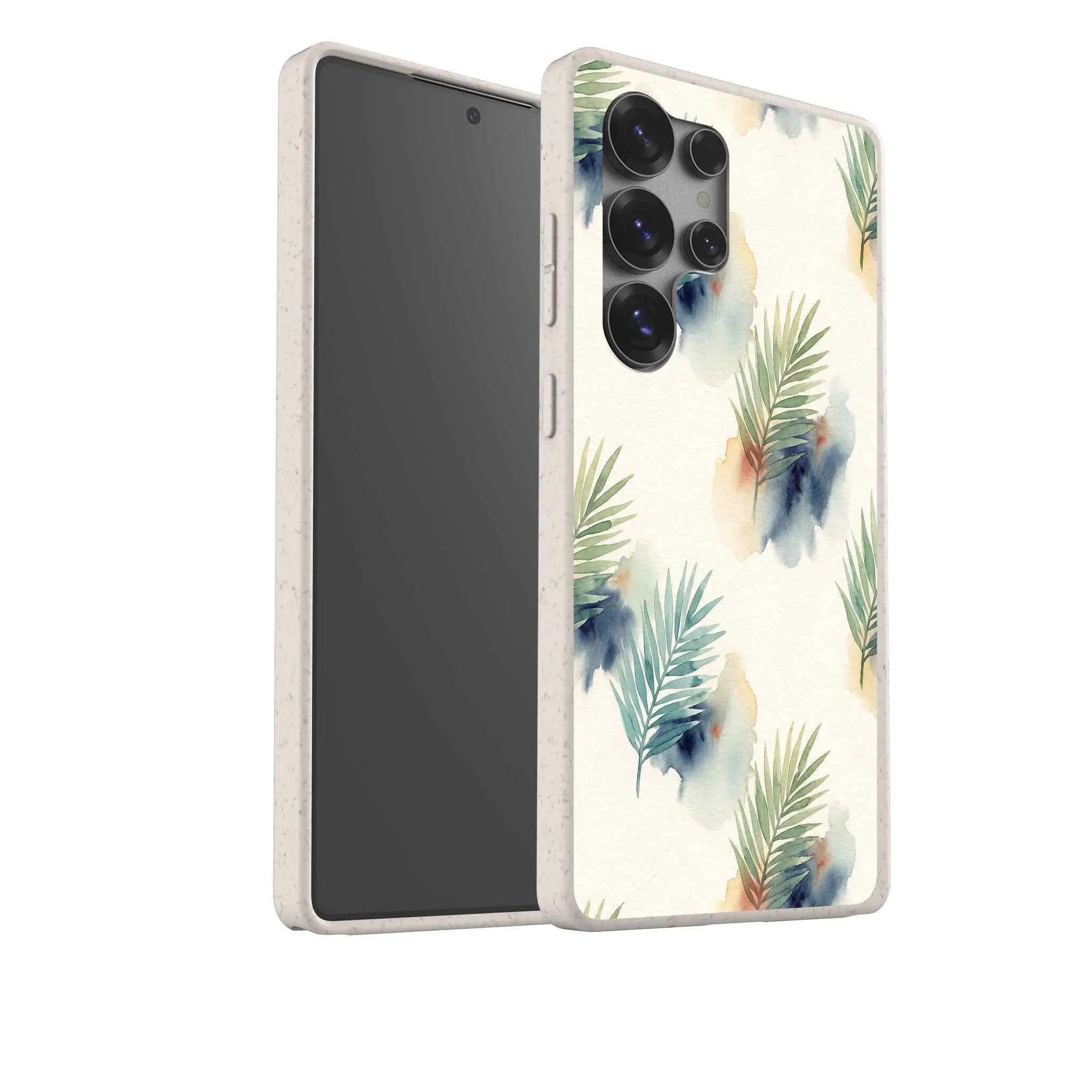 Palm Frond Breeze Pattern by Tobi Akinyemi — Samsung Galaxy Bio-degradable Case — Finnaij