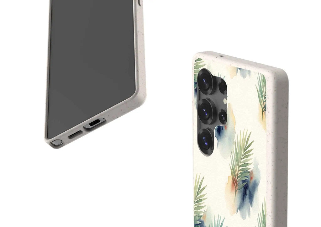 Palm Frond Breeze Pattern by Tobi Akinyemi — Samsung Galaxy Bio-degradable Case — Finnaij