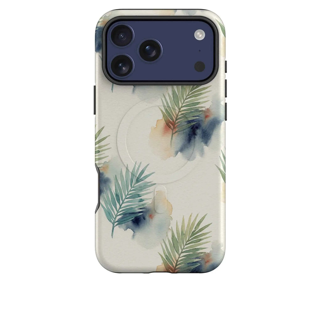 Palm Frond Breeze Pattern by Tobi Akinyemi — MagSafe Tough Case for iPhone — Finnaij