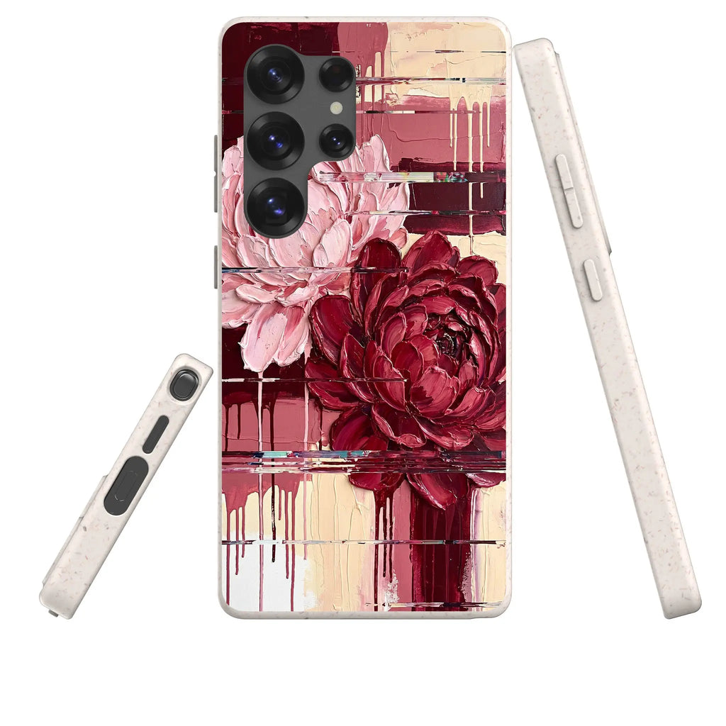 Peonies by Frida Lövström — Samsung Galaxy Bio-degradable Case — Three Quarter — Finnaij