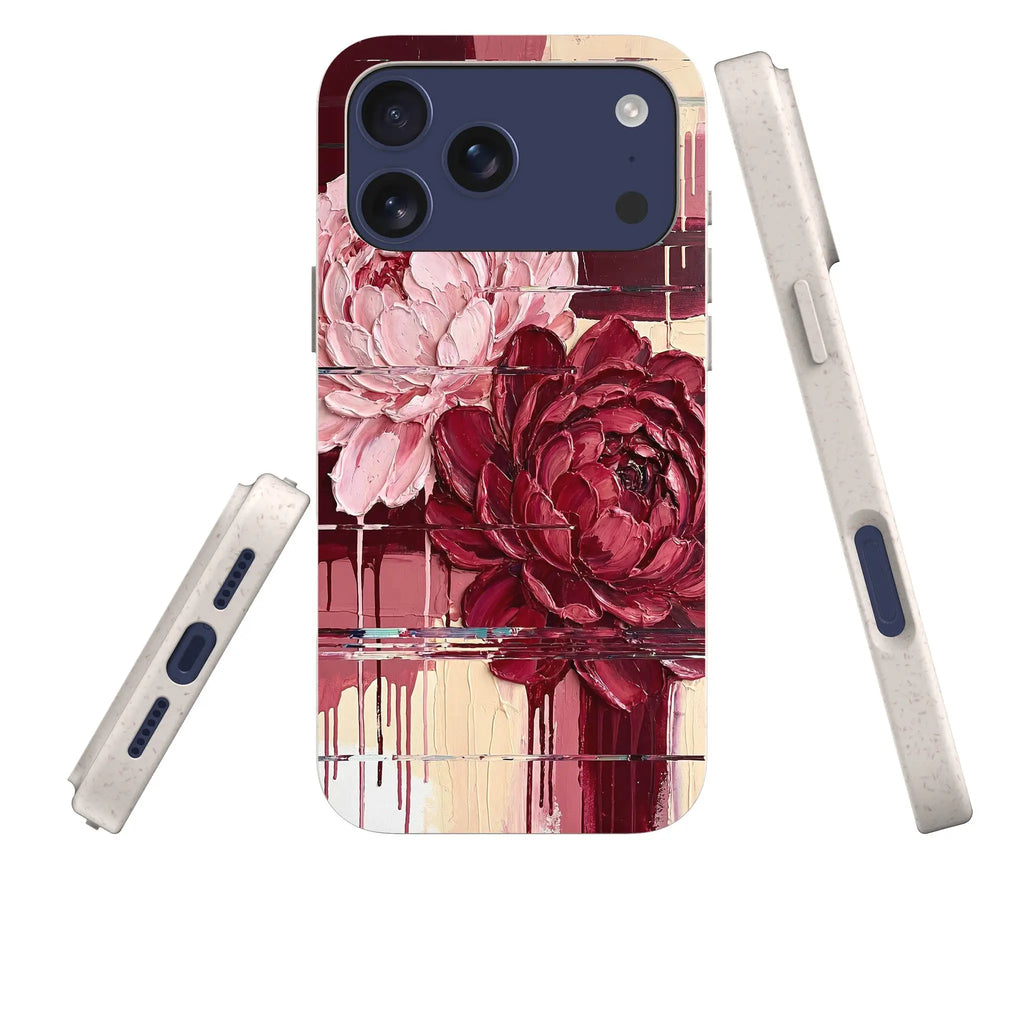 Peonies by Frida Lövström — iPhone Bio-degradable Case — Three Quarter — Finnaij