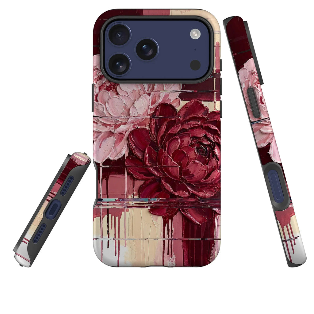 Peonies by Frida Lövström — Magsafe Tough Case for iPhone — Three Quarter — Finnaij