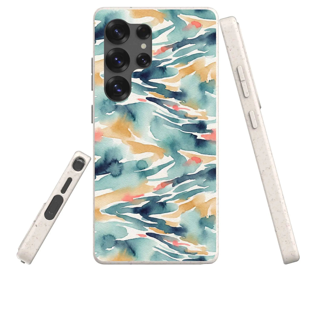 River Reflection Pattern Crop by Tobi Akinyemi — Samsung Galaxy Bio-degradable Case — Three Quarter — Finnaij
