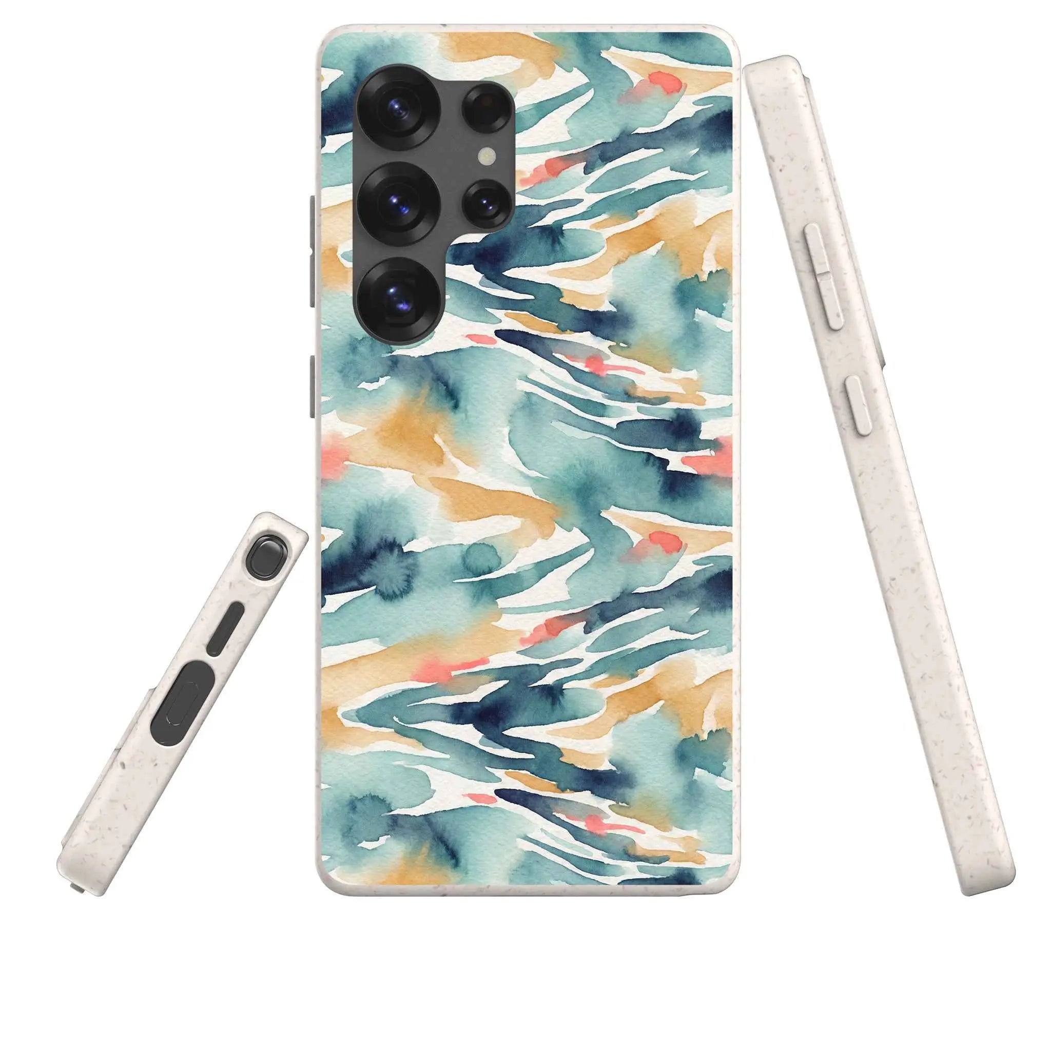 River Reflection Pattern Crop by Tobi Akinyemi — Samsung Galaxy Bio-degradable Case — Three Quarter — Finnaij