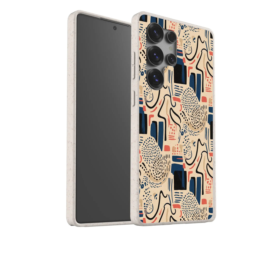 Sandstone Adire by Ada Okoye — Samsung Galaxy Bio-degradable Case — Finnaij