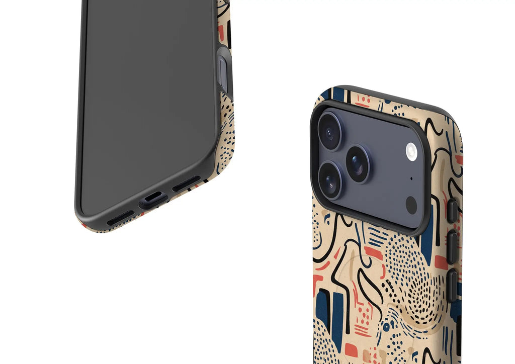 Sandstone Adire by Ada Okoye — MagSafe Tough Case for iPhone — Finnaij