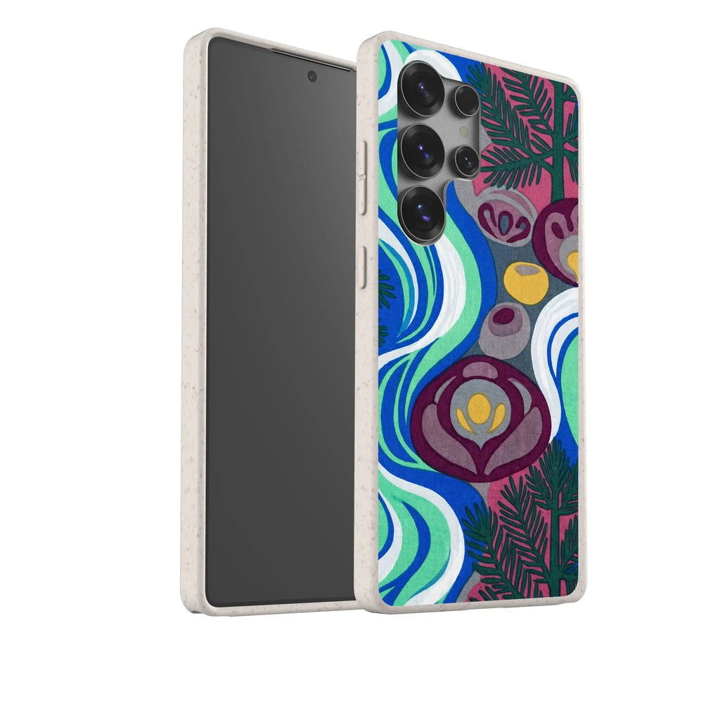 Sauna Bloom Motif by Aino Kallio — Samsung Galaxy Bio-degradable Case — Finnaij