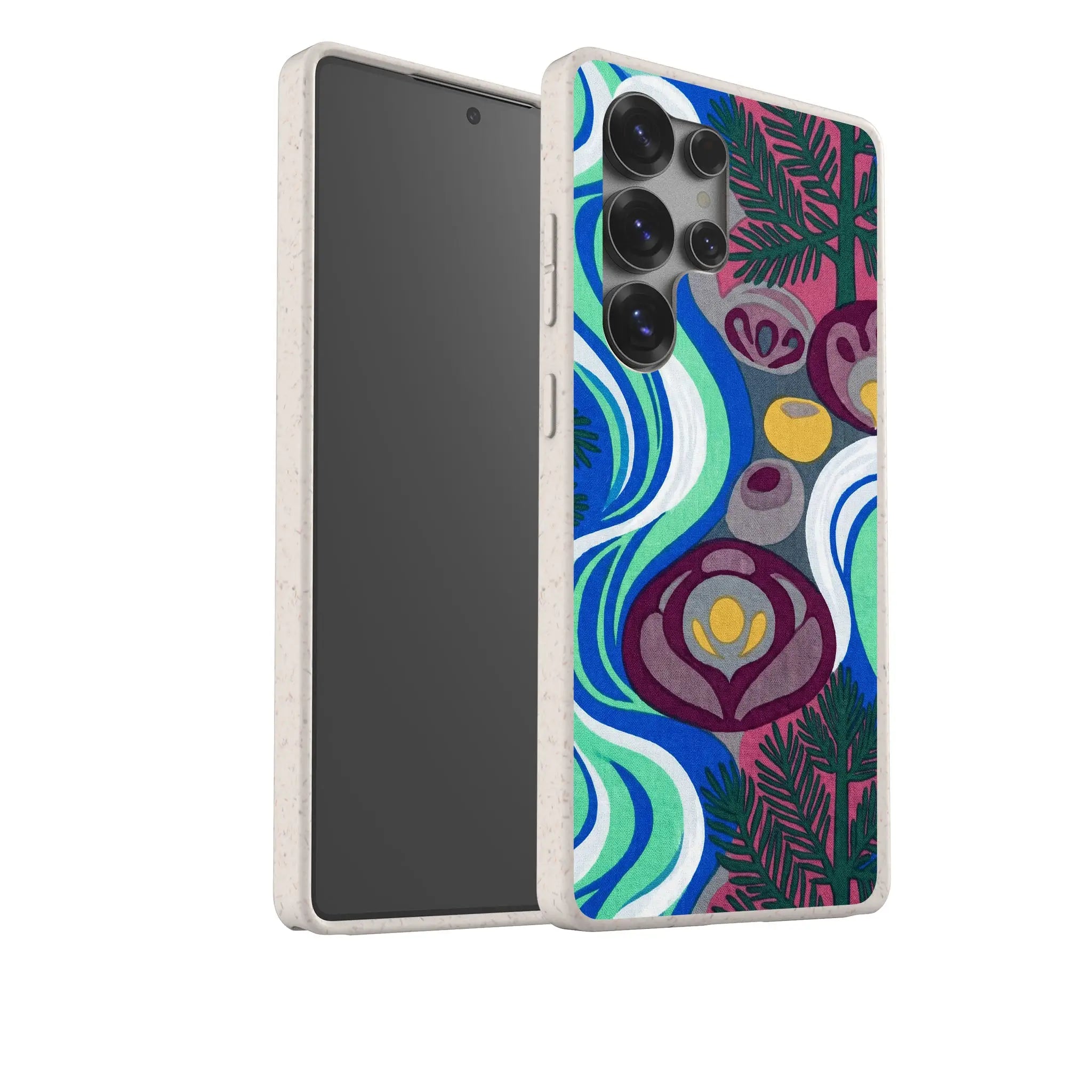 Sauna Bloom Motif by Aino Kallio — Samsung Galaxy Bio-degradable Case — Finnaij